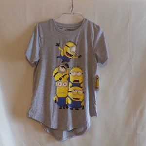 Illumination Minion Gray Juniors T-Shirt Size Medium -NWT